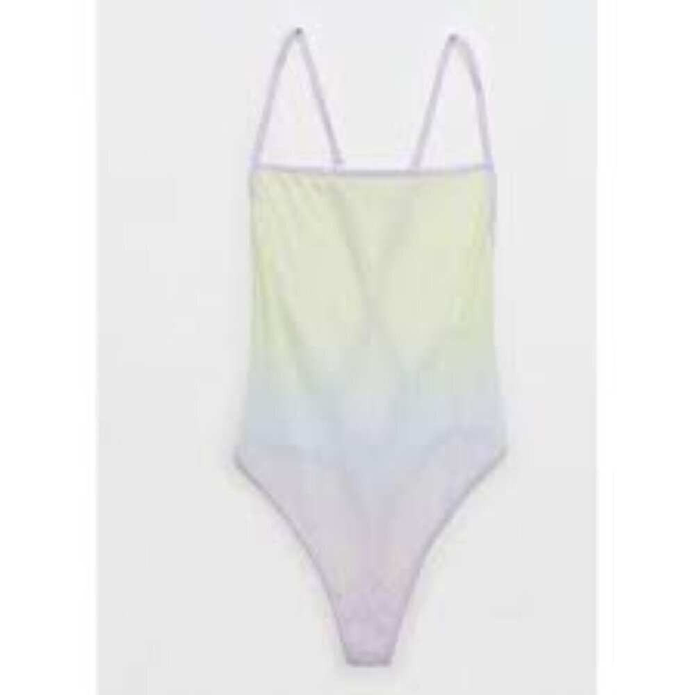 Aerie Smoothez Mesh Bodysuit in Violet Flurry - NWT's